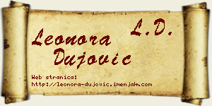 Leonora Dujović vizit kartica